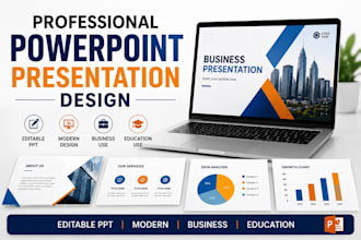 design a professional powerpoint presentation and editable PPT slides