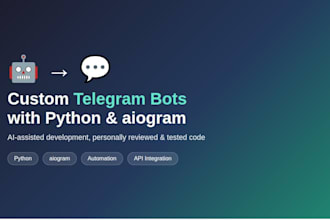 build a custom telegram bot with python and aiogram