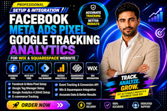 do facebook meta ads pixel google tracking analytics for wix squarespace website