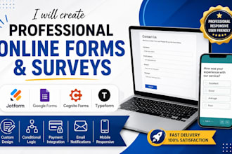 create professional jotform google form cognito form typeform online form survey