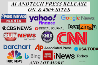 write and distribute PR for ai tech brands, software brands and tech companies