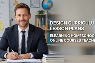 design curriculum, lesson plans, elearning homeschool for online courses teacher