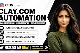 setup clay com automation lead generation crm integration data enrichment