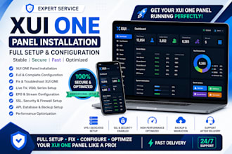 install xui one panel, fix xui one, full setup xui one panel, configuration