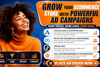 store sales marketing  ecommerce google ads shopify meta ads store ads campaigns