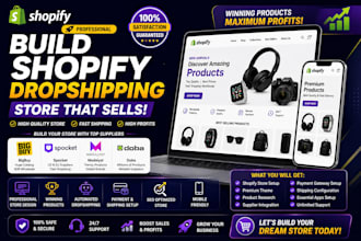 build shopify dropshipping store via bigbuy spocket modalyst doba
