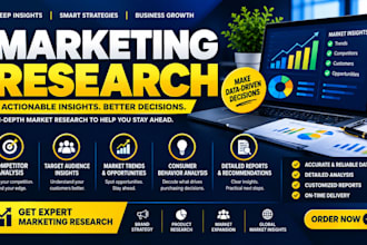 do market research, customer analysis and competitor analysis