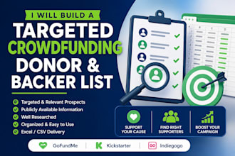build a targeted crowdfunding donor and backer list