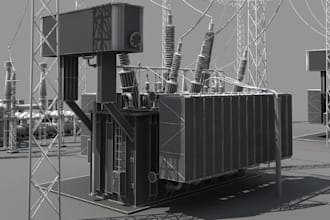 design high voltage electrical substations in 2d and 3d