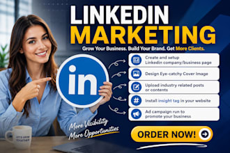 setup linkedin business company page, ad campaign