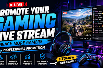 promote your gaming live stream on youtube