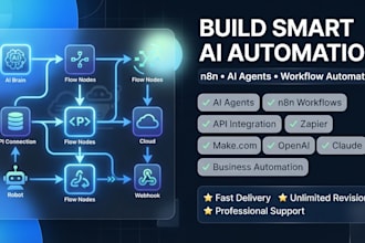 build n8n workflows, ai agents, zapier, makecom automation, API integration,
