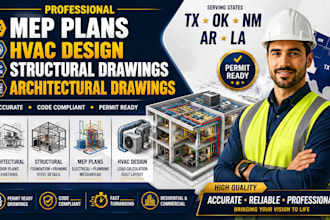 mep plans hvac design structural and architectural drawing in tx ok nm ar la