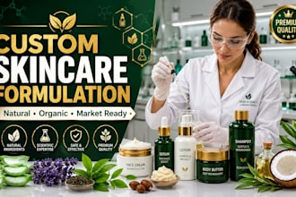 formulate custom natural skincare products for your beauty brand