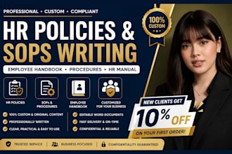 write custom policies, procedures, operations and HR manuals