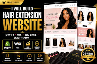 hair extension website wix hair wig store beauty salon website that drives sales