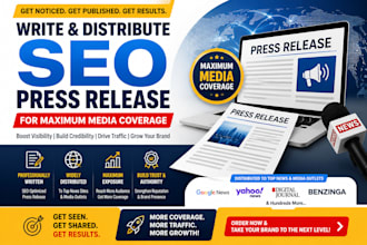 write and distribute SEO press release for maximum media coverage