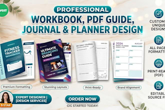 design and format your workbook, PDF guide, journal, or planner professionally