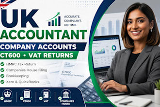 be UK accountant, prepare company accounts ct600, hmrc tax return and vat filing