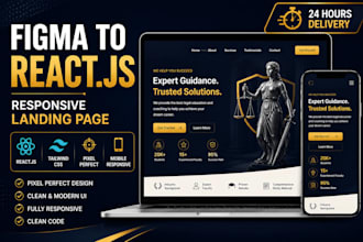 convert figma to react js website using tailwind CSS