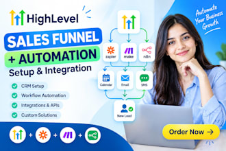 build gohighlevel funnel automation with zapier, n8n and api