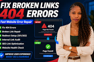 fix broken links 404 errors fix SEO all site errors broken link building