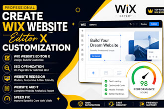 create wix website editor x customization SEO redesign website audit speed fix