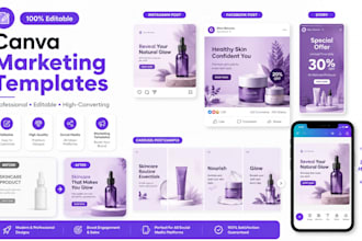 design canva editable marketing templates, social media ads, promo graphic