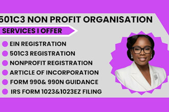 register your nonprofit organization and file your 501c3 application