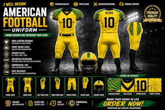 design sublimated american football jerseys and uniforms