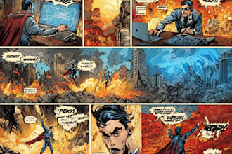 comic book illustration graphic novel ,cover comic artist