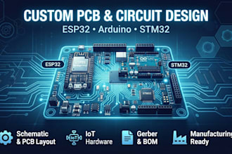 design custom esp32, arduino, and stm32 pcb circuits