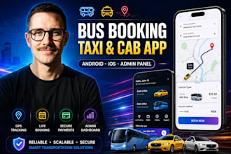develop online cab booking app, taxi booking app,  bus booking app, travel app