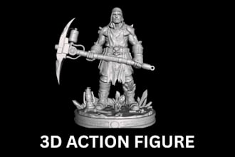 custom 3d action figure, articulated figure, 3d printing, poseable figure, stl