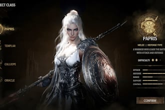 design mmorpg game UI UX for unreal engine and unity