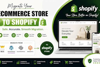 migrate wix wordpress squarespace ecwid magento ecommerce to shopify website