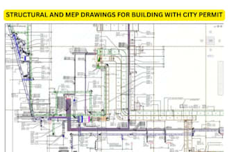 draw structural and mep drawings for building with city permit