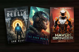 do a professional book cover, paperback, ebook hardcover and dust jacket