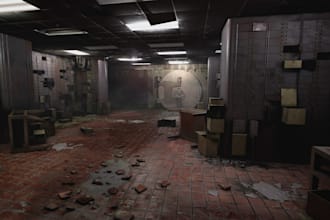 create 3d game environment, open world map, unity, unreal engine level design