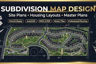 l design subdivision map, site plan map and housing development layout