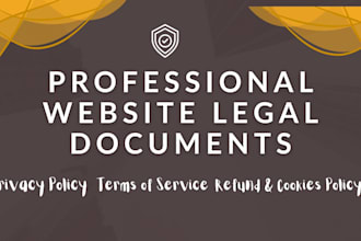 write privacy policy, terms of service, refund policy and disclaimer accurately