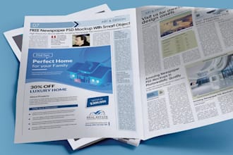design promotional magazine ad, newspaper ad, flyer or print advert