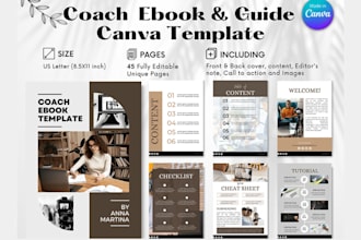 design a canva for workbook coaches and online course creators