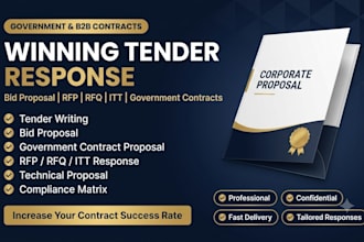 write winning tender response, bid proposal rfp and government contract proposal