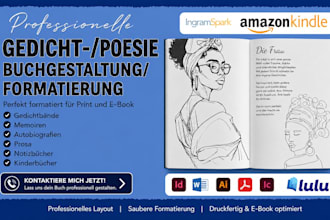 poetrybuch bearbeiten gedichtband roman proofreading memoiren kindle