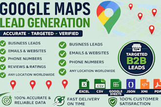 scrape google map data for lead generation, b2b data extraction