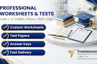create worksheets ,tests and answer keys for students