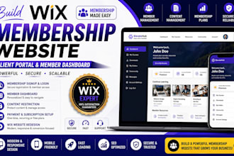 build wix membership website client portal member dashboard wix website redesign