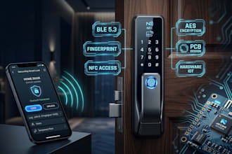 design ble smart locks with fingerprint, nfc, and mobile app control