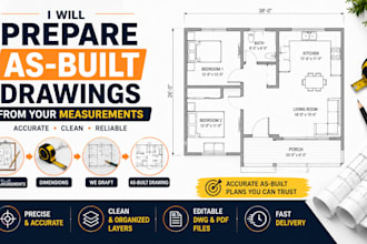prepare as built drawings from your measurements